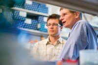 Eric Pamer (right) and Joao Xavier